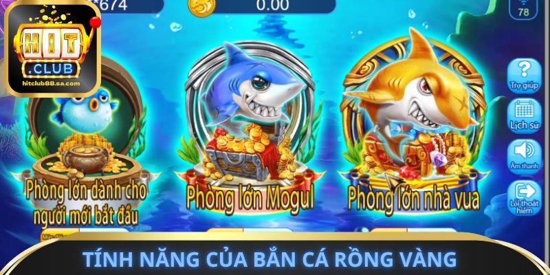 Hệ thống tính năng của bắn cá rồng vàng